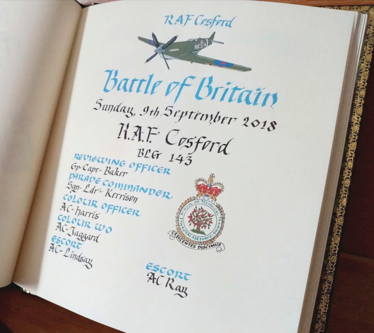 Book Inscription Label Denise Hagon Calligrapher with over 35 years professional experience.